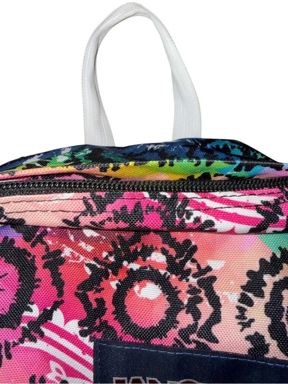 JanSport‎ SuperBreak Backpack – Retired Tie‑Dye Kaleidoscope Floral Print